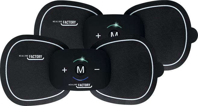 [1+1 EVENT] 힐링팩토리 EMS 미니 마사지기 L2 휴대용 저주파 안마기, 1개