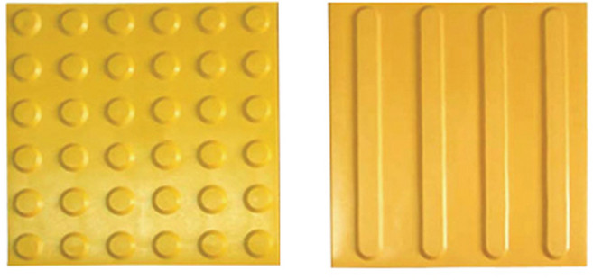 완성 시각장애인 점자블럭 점자형 타일 콘크리트, 1개, 자기질18T 선형