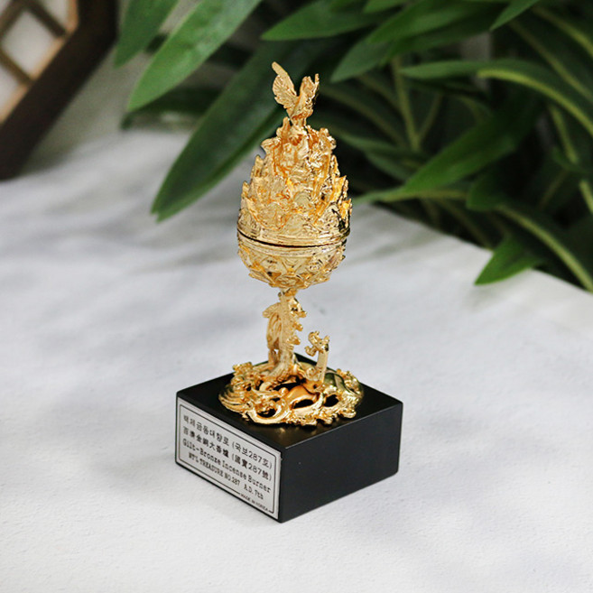 아리공방 미니어처 백제 금동대향로 장식품 굿즈 한국기념 전통선물 개업선물 외국인선물 전통유물 전통기념 박물관, 고급한지포장