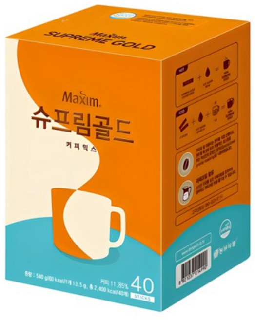맥심 슈프림 골드 커피믹스, 13.5g, 40개입, 1개