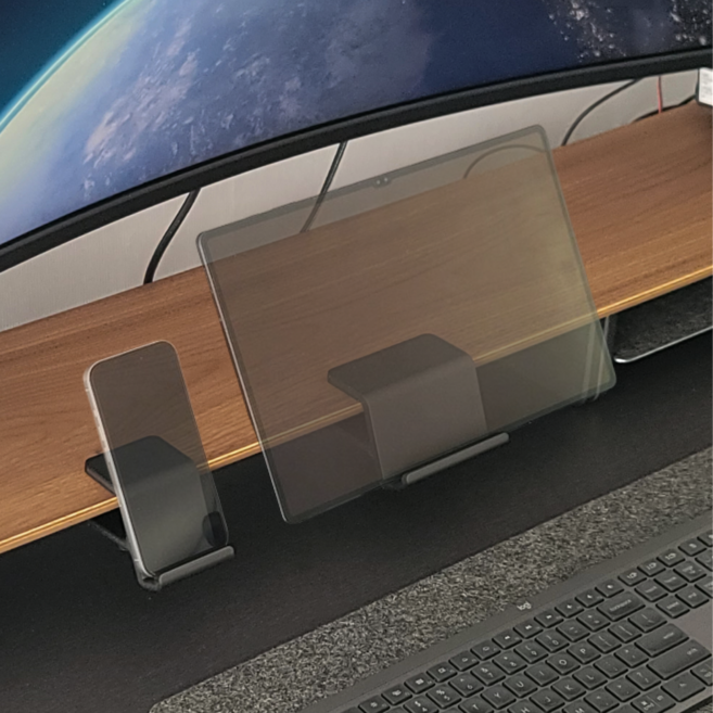 히든피스 태블릿 아이패드 서브모니터 거치대 스탠드, 블랙, 1개