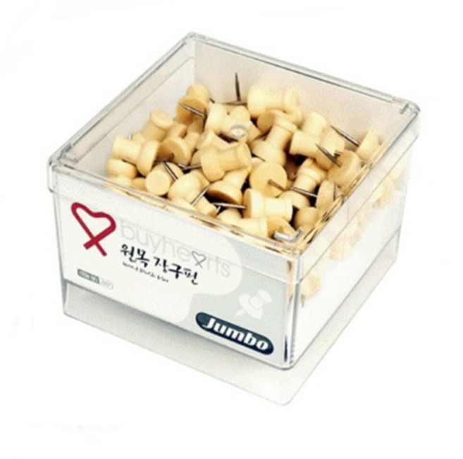 바이하츠 점보 원목 장구핀(입수량 65개)