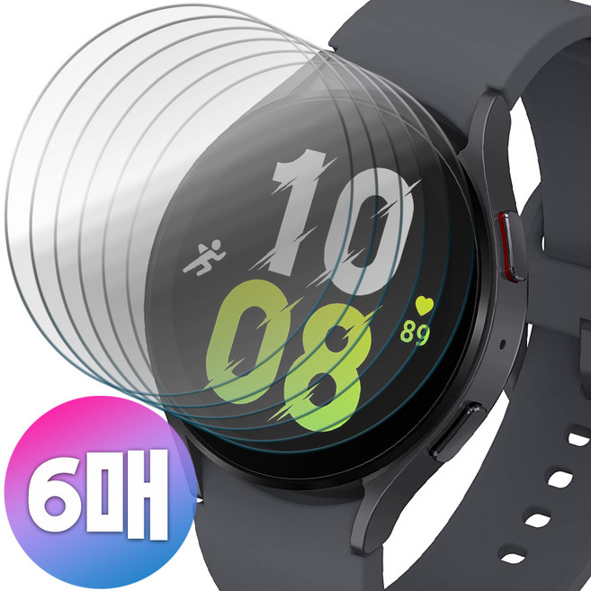BULKON 3+3 갤럭시 워치 5 워치5 프로 고투명 국산 PET 액정 보호 필름, 6개