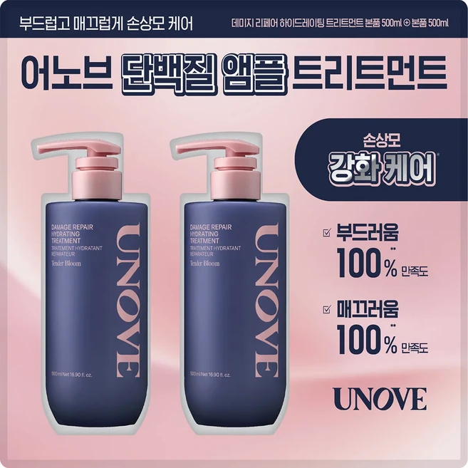 어노브 데미지 리페어 하이드레이팅 트리트먼트 코스트코 단백질, 2개, 500ml