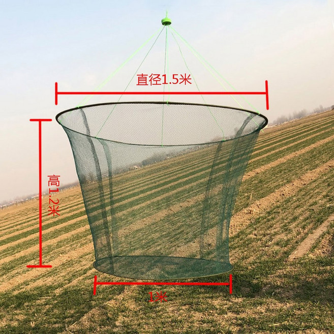 대형 들망 뜰망 자리돔 망상어 메쉬 민물 대방어 4mm 지름 2M 태우 낚시, 지름 1 5m 높이 6mm 높이 3미끼