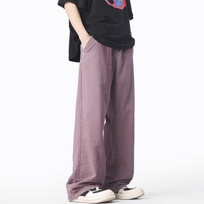 베이직 일자 와이드 컬러 데님 팬츠 MJ1380