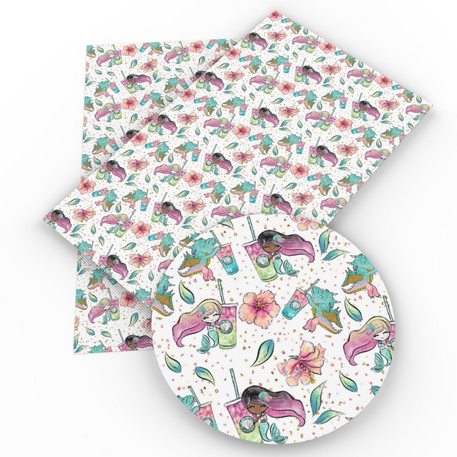 식품 주스 커피 비스킷 케이크 인쇄 합성 인조 가죽 시트 DIY 활 공예 선물 장식 비닐 20x33cm, 1068097, 1개