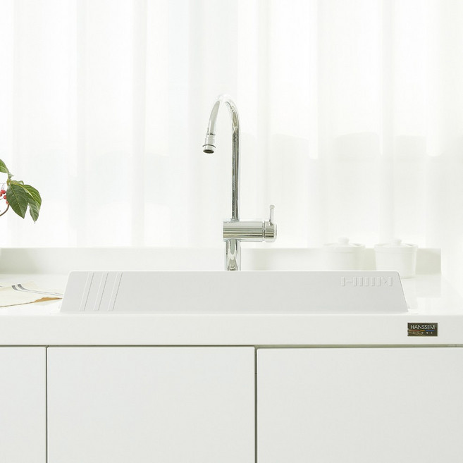 한샘 싱크대 핏 와이드 실리콘 물막이 61.5cm, B 사선 화이트, 1개