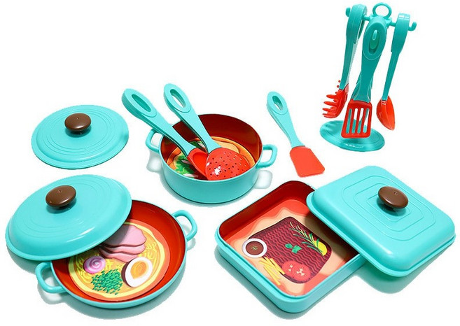 캐스비 플레이 이지쿠킹 키친웨어 소꿉놀이, 혼합 색상, 1개