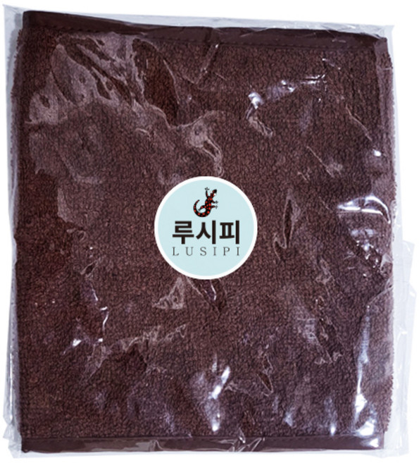 루시피 국산 면 헤어 사각 터번 - 갈색, 1