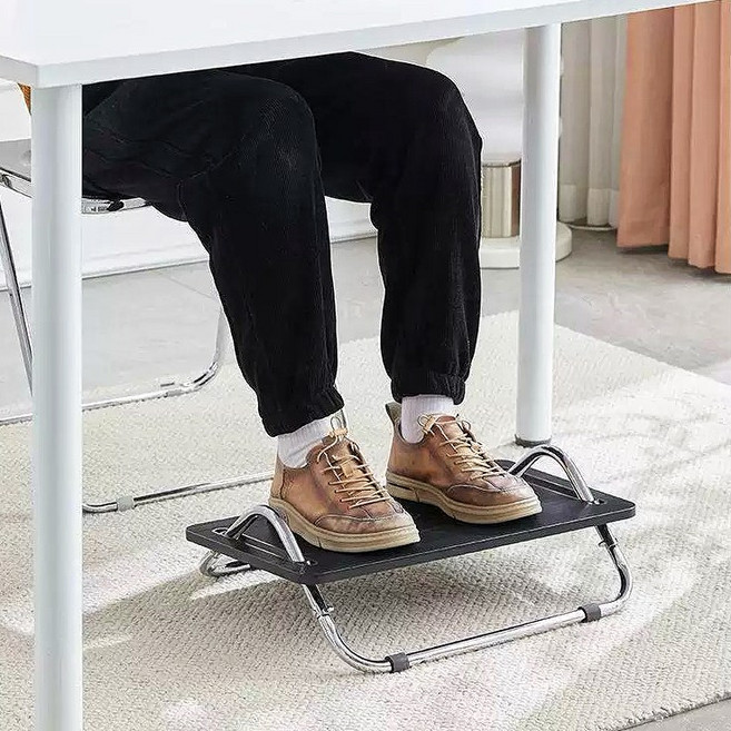 올해브 각도조절 인체공학 튼튼 책상 발받침대, 블랙 48cm*30cm*10cm