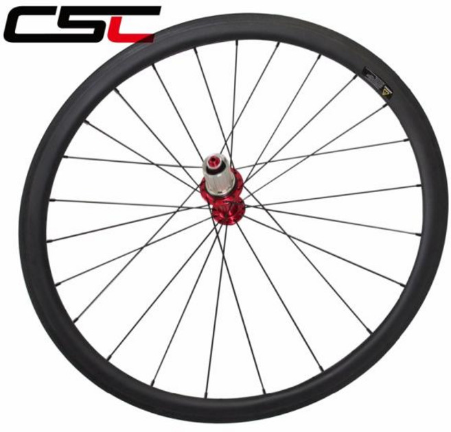 CSC 단일 전방 또는 후방 휠 23mm 폭 24mm 38mm 50mm 60mm 88mm 깊이 R13 허브 클린처 관형 카본 로, 1개