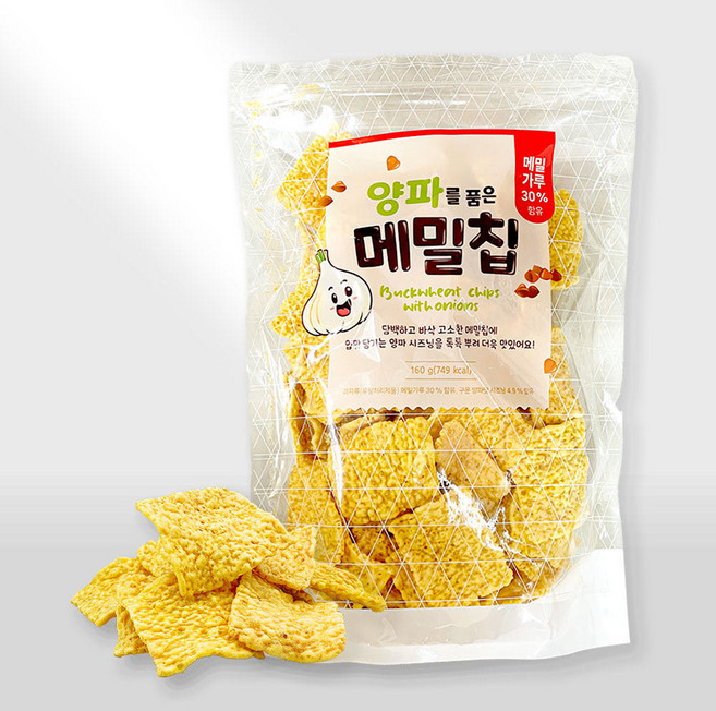 GloRyHy싱싱 양파를 품은 메밀칩 과자, 160g, 1개