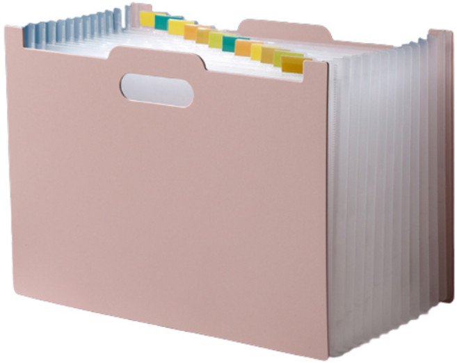 타이거라이프 아코디언 파일 13칸 서류함, 핑크, 13단
