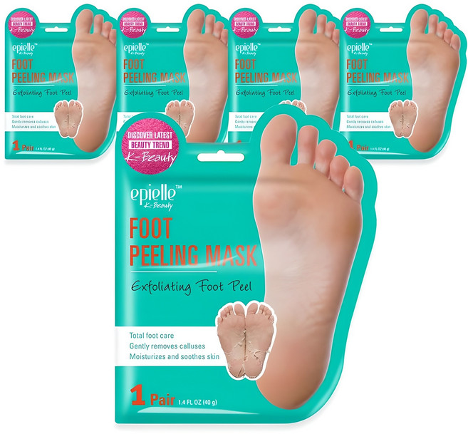 Epielle 去角質足部去角質面膜, 2入, 5片
