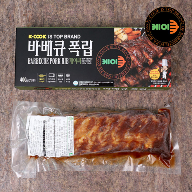 [케이쿡] 바베큐 폭립, 400g, 6개