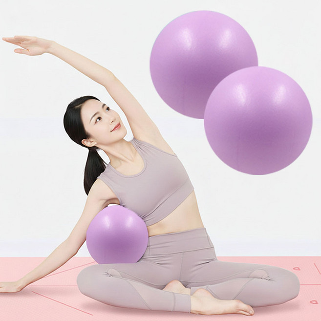 1+1 요가 필라테스 스트레칭 미니짐볼 25cm, 파스텔 퍼플 1+1