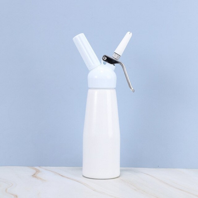 사이펀 500ml 크림 건 휘핑 디스펜서 포밍 주방 액세서리 도구 + 노즐, 하얀, 02 WHITE, 1개