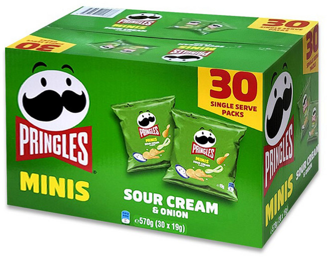 프링글스 미니 사워크림 & 어니언, 19g, 30개
