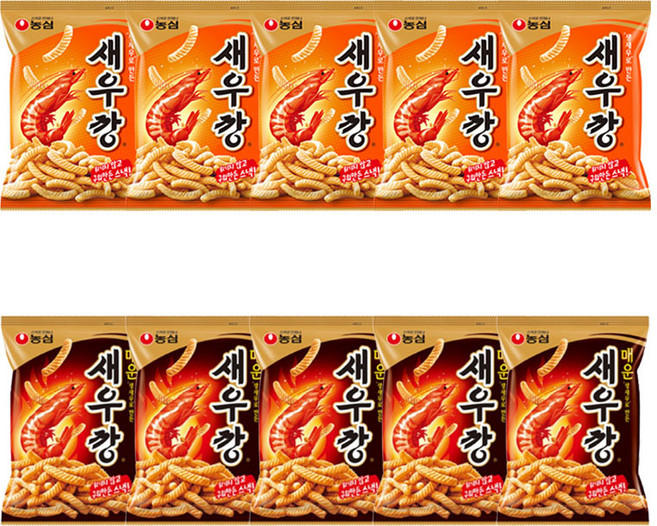 농심 새우깡 90g+매운새우깡 90g, 1세트, 900g