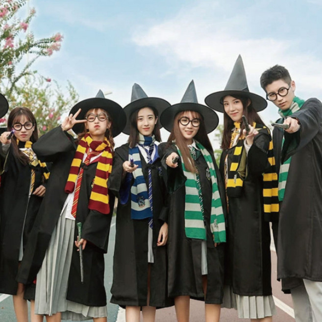 R.DIA 마법사의 망토+목도리+넥타이+지팡이 4종세트