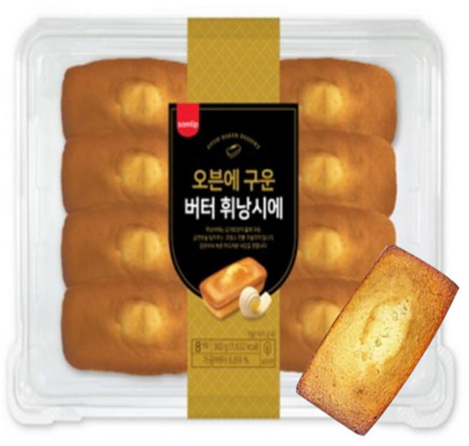 [JH삼립] 오븐에구운 버터 휘낭시에 8입 2팩, 1g, 2세트