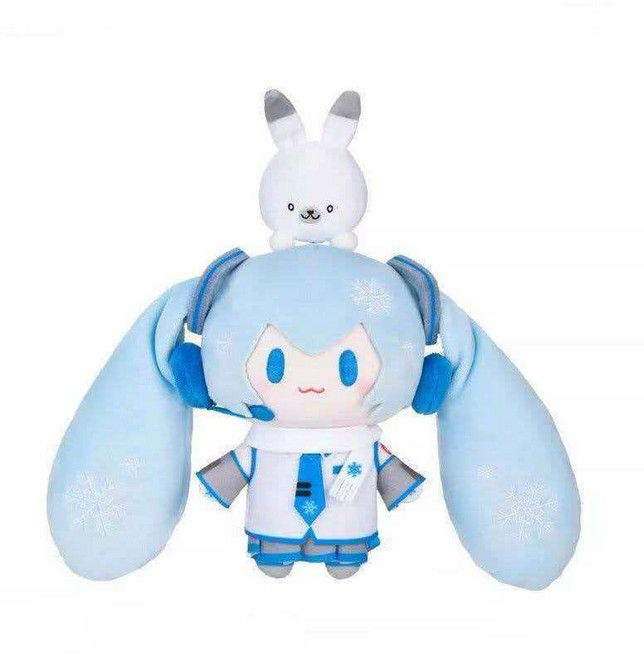 하츠네 미쿠 봉제 인형 카가미네 렌 린 배낭 키 체인 귀여운 컬렉션 모델 장식 소녀 선물, Snow Miku, 1개