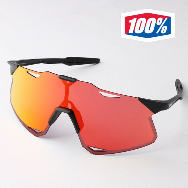 100% 백프로 선글라스 고글 하이퍼크래프트 매트 블랙 하이퍼 레드 멀티레이어 미러 60000-00006 러닝 라이딩 스포츠 선글라스