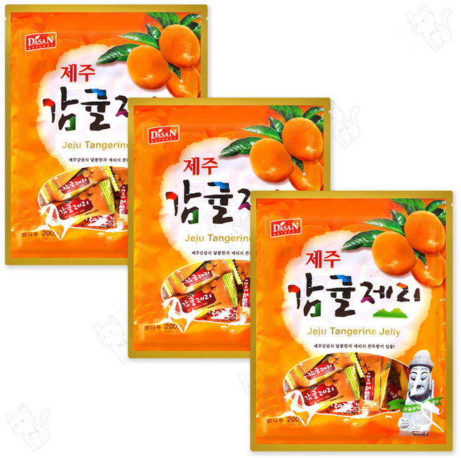 제주 감귤 제리, 3개, 200g