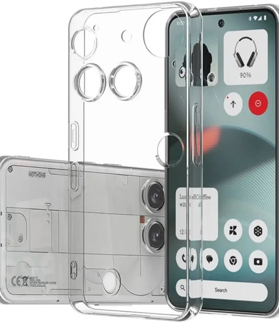 Simple Slim Soft TPU 투명 투명 전화 케이스 On For Nothing Phone 3 NothingPhone3 5G Cover Fundas Capa, 01 아무것도 전화 (3), 1개, 01 Transparent