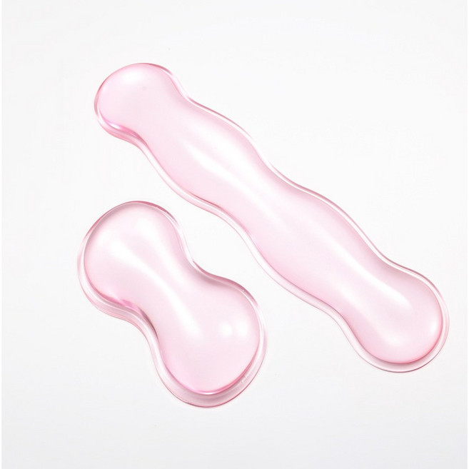 실리콘키보드 마우스 손목 받침대, 1개, 핑크색