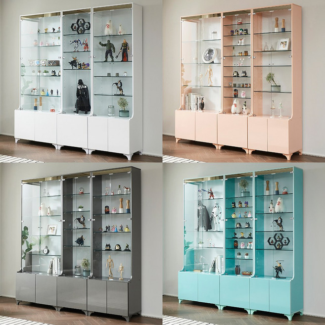 활용도높은 슬림라인 유리 장식장 피규어 진열장 거실 수납 그릇 레고, 슬림라인 500 장식장(2000), 화이트