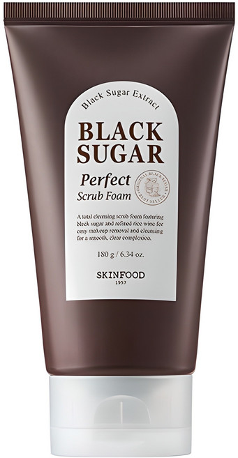 스킨푸드 블랙슈가 퍼펙트 스크럽 폼, 180g, 1개