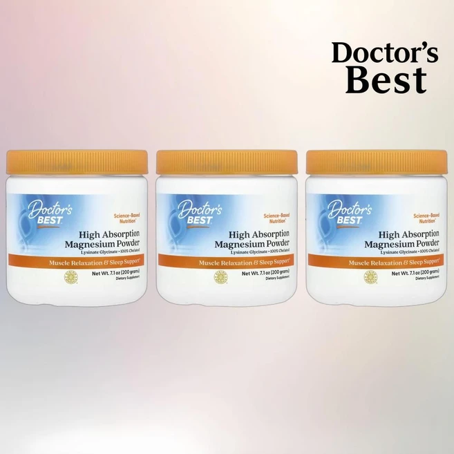 닥터스베스트 마그네슘 분말 200g(7.1oz) 3병, 200g, 200g - 쿠팡