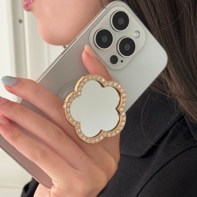 보네르베르 플라워 미러 그립톡 스마트톡, 골드