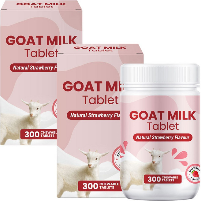 뉴질랜드 산양유 단백질 츄어블 초유 락토페린 정 (소비기한 임박 상품), 2개, 300정