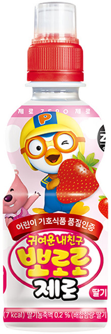 뽀로로음료 제로 딸기, 235ml, 6개