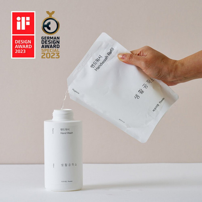 생활공작소 핸드워시 솝 리필 청포도향, 400ml, 1개