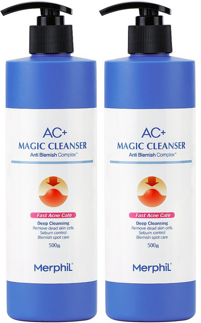 메르필 바디여드름/등드름개선/허가받은 AC+매직바디워시 베이비코튼향, 500g, 2개