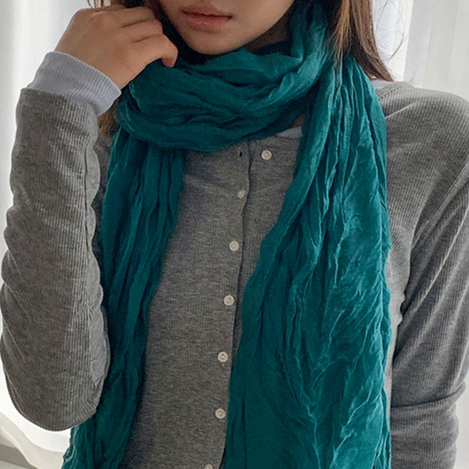 블루씨티 모어드 링클 주름 롱 머플러 스카프