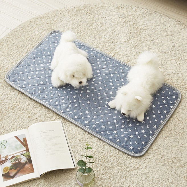 한일좋은자리 강아지 고양이 전기방석 탄소매트 카본 네이비, 특대형(50 x 90 cm)