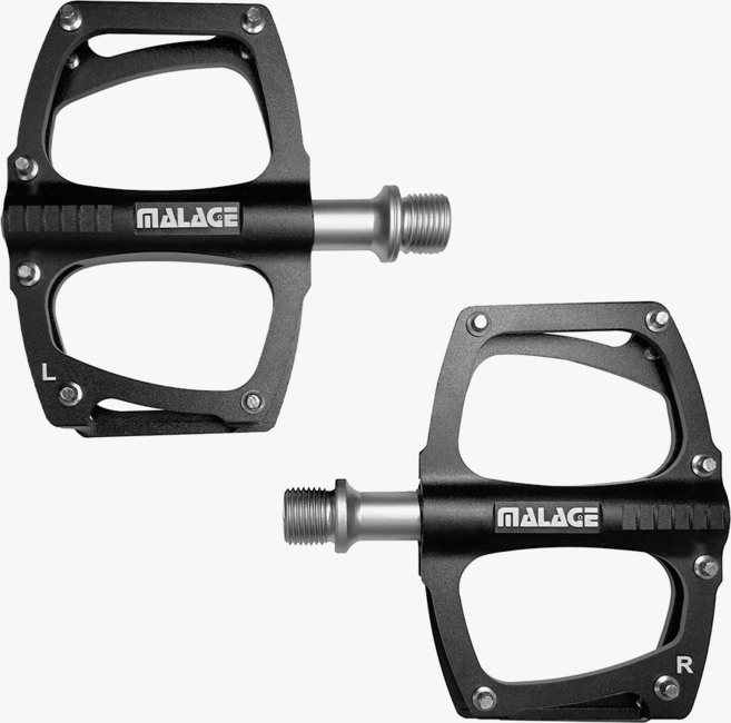 마라가 자전거 페달 로드 산악 MTB 알루미늄 CNC 초경량 3베어링 평페달 268g, 1세트, 블랙(CK520)