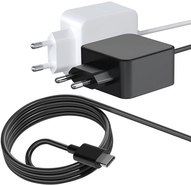 C타입 초고속 충전기 GaN PD 65W 2m 삼성 LG 애플 갤럭시 노트북 호환, 1개, 화이트