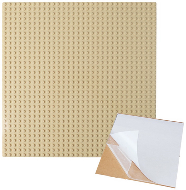 相容樂高積木底板 32x32點, 1個, 沙色底板+背膠