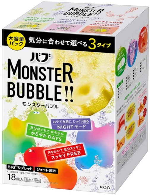 바브 몬스터버블 18개입 탄산입욕제, 1개, 1.26kg - 쿠팡