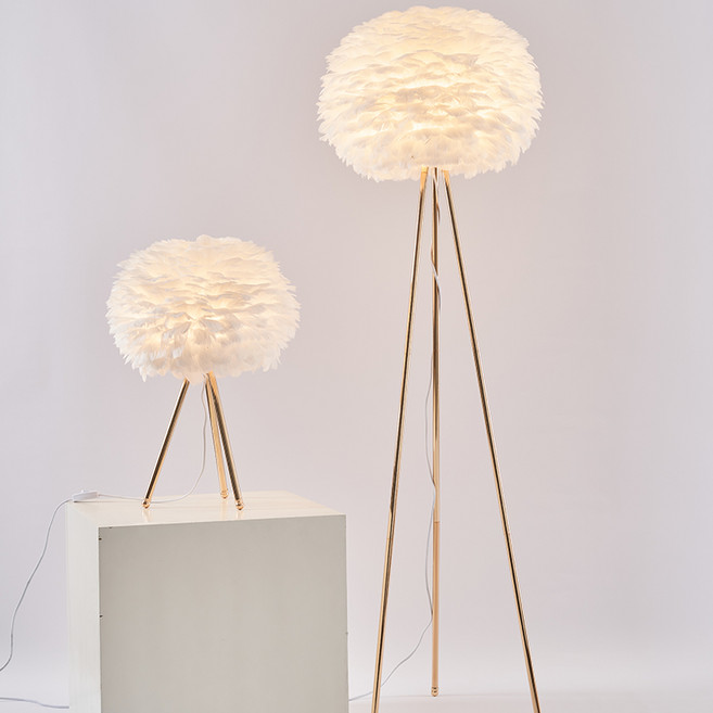 깃털 EOS 스탠드 플로어램프 스탠드 무드등 인테리어조명[LED 전구 포함], 단스탠드-16W삼색변환 램프