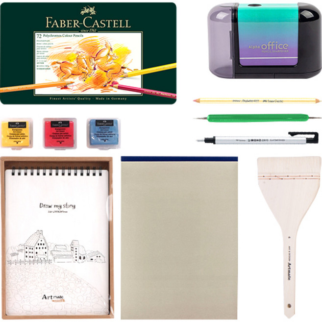 AP 파버카스텔 최고급 유성색연필 72색 보태니칼 세트