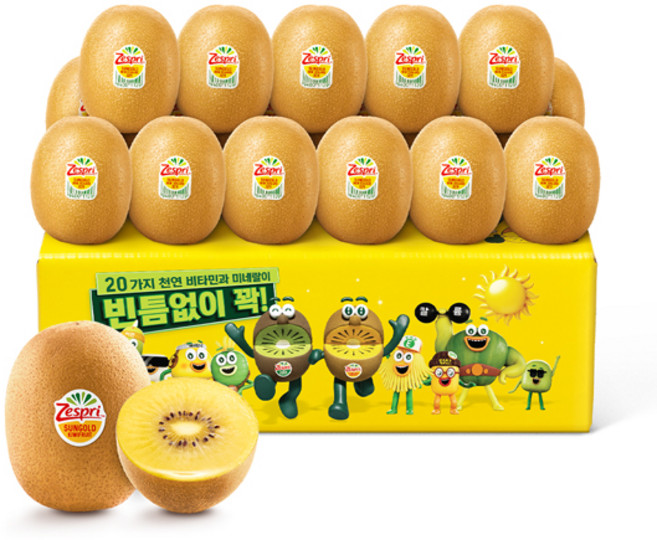 제스프리 썬골드키위 팩하우스직송 2kg 당일출고/점보/슈퍼점보 옵션확인필수, 1박스, 개별 120g내외 17개입