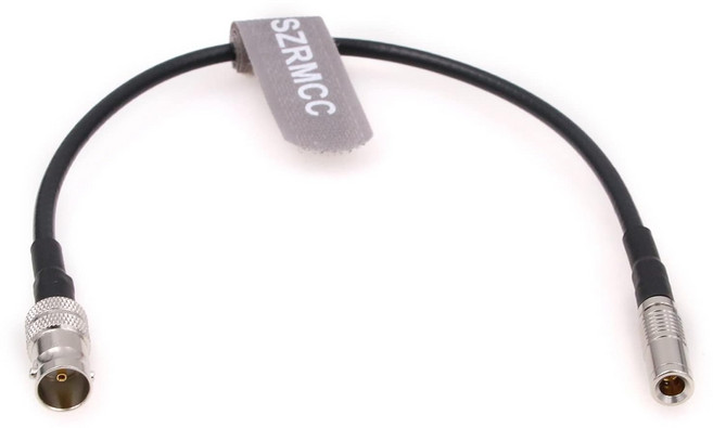 Tentacle Sync Systems to Canon EOS R5C UltraSync One DSLR 카메라 오디오 레코더용 RMCC 타임코드 케이블 직각 3.5mm TRS, BNC Female-Din, 1개
