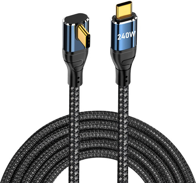 PD 240W USB 유형 15 16 90도 고속 Air 케이블 데이터 충전 Max 2m 1m 와이어 충전기, 1 5m, ddle bend, 1개